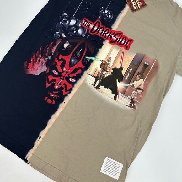 Vintage Star Wars Darth Maul Half And Half Tee Dyed NWT Large - Picture 2 of 8